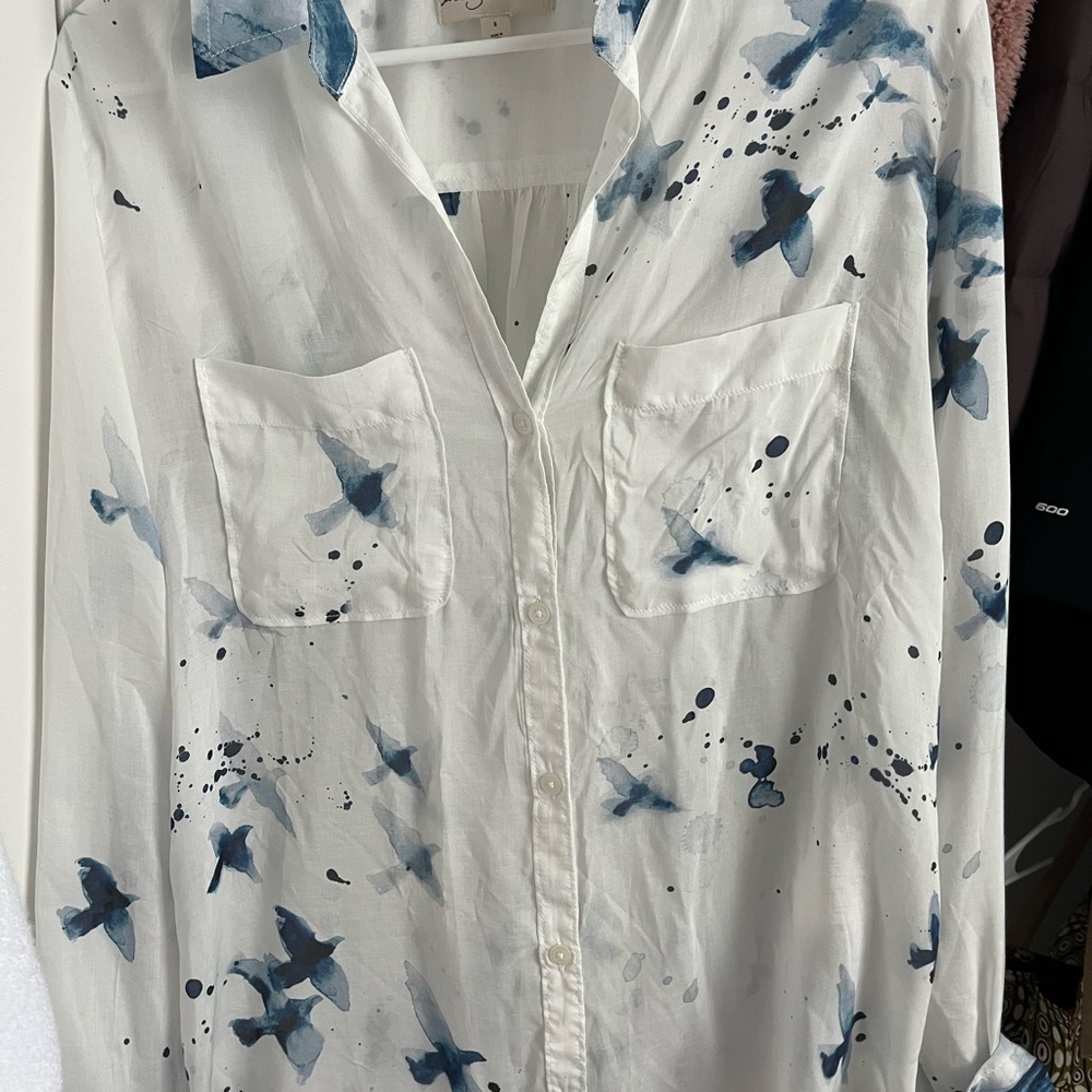 Anthropologie Romy relaxed button down shirt by Pilcro size small NWOT